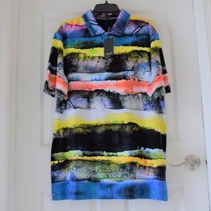 Bugatchi Men’s Short Sleeve Abstract Print Polo